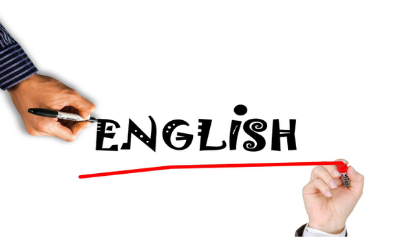 Napis "english"